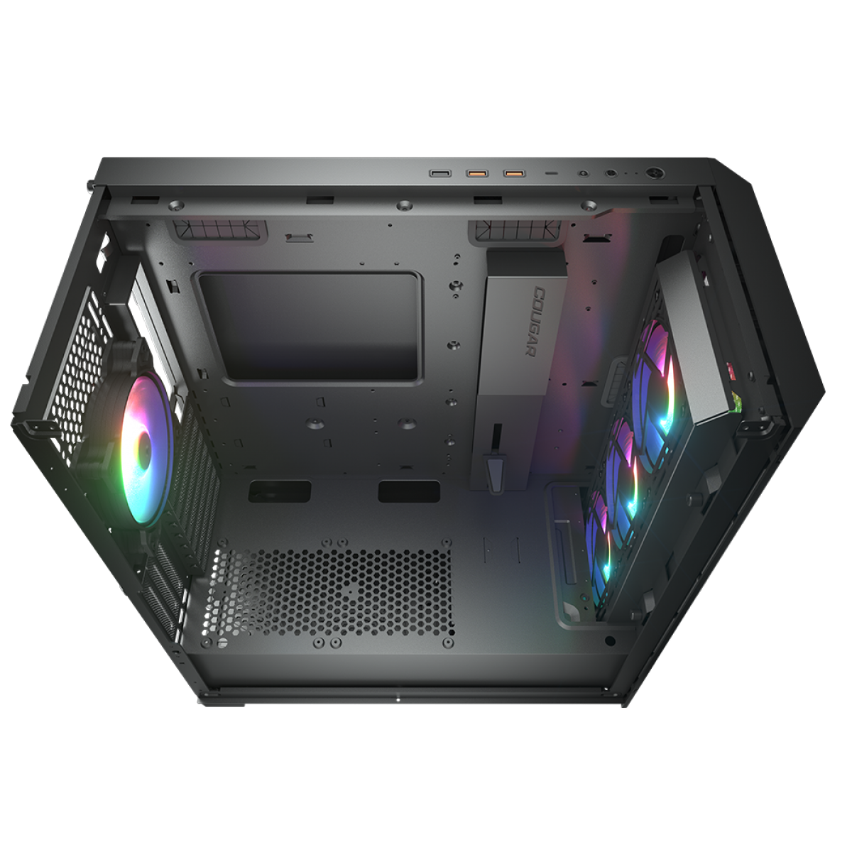 Gabinete Gamer Cougar Duoface PRO RGB Mid Tower Vidro Temperado E