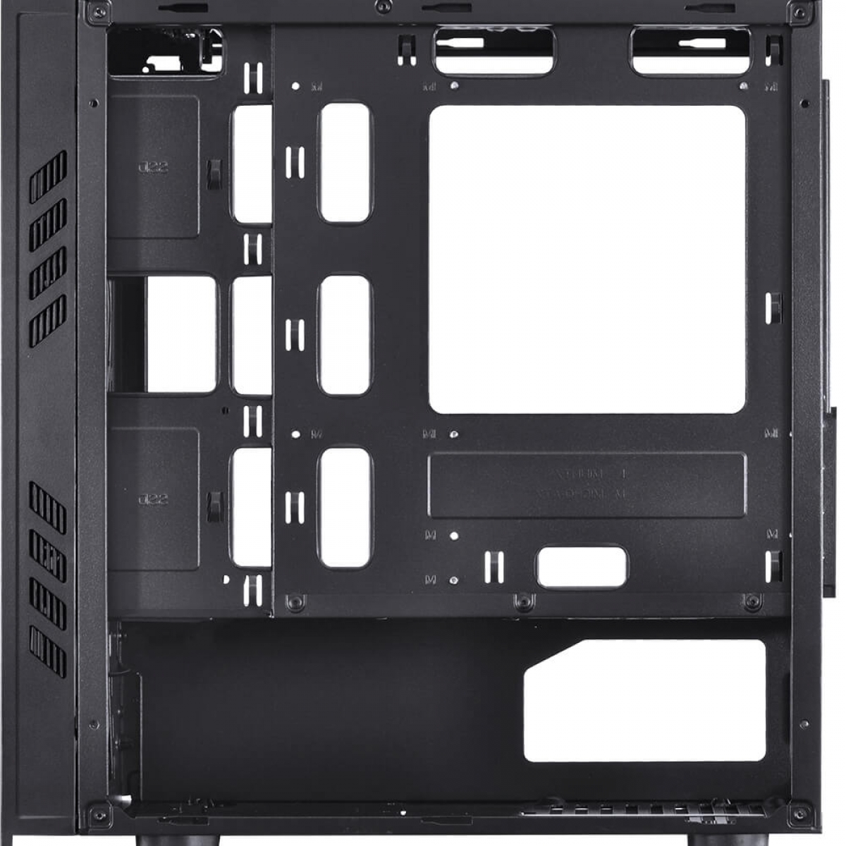 Gabinete Gamer Pcyes Saturn Mid Tower Fans Red Lateral De