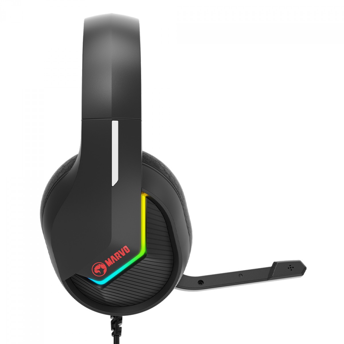 Headset Gamer Marvo RGB USB Drivers De 50mm Black H8618 BK