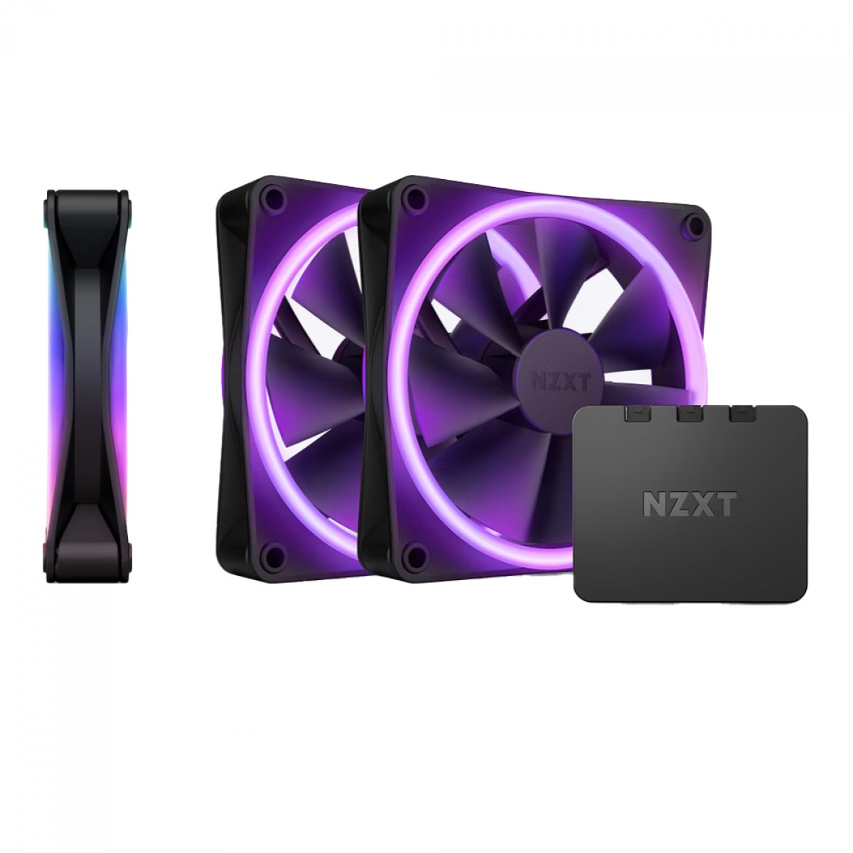 Kit Fan 3 Unidades NZXT F120RGB DUO RGB 120mm Black