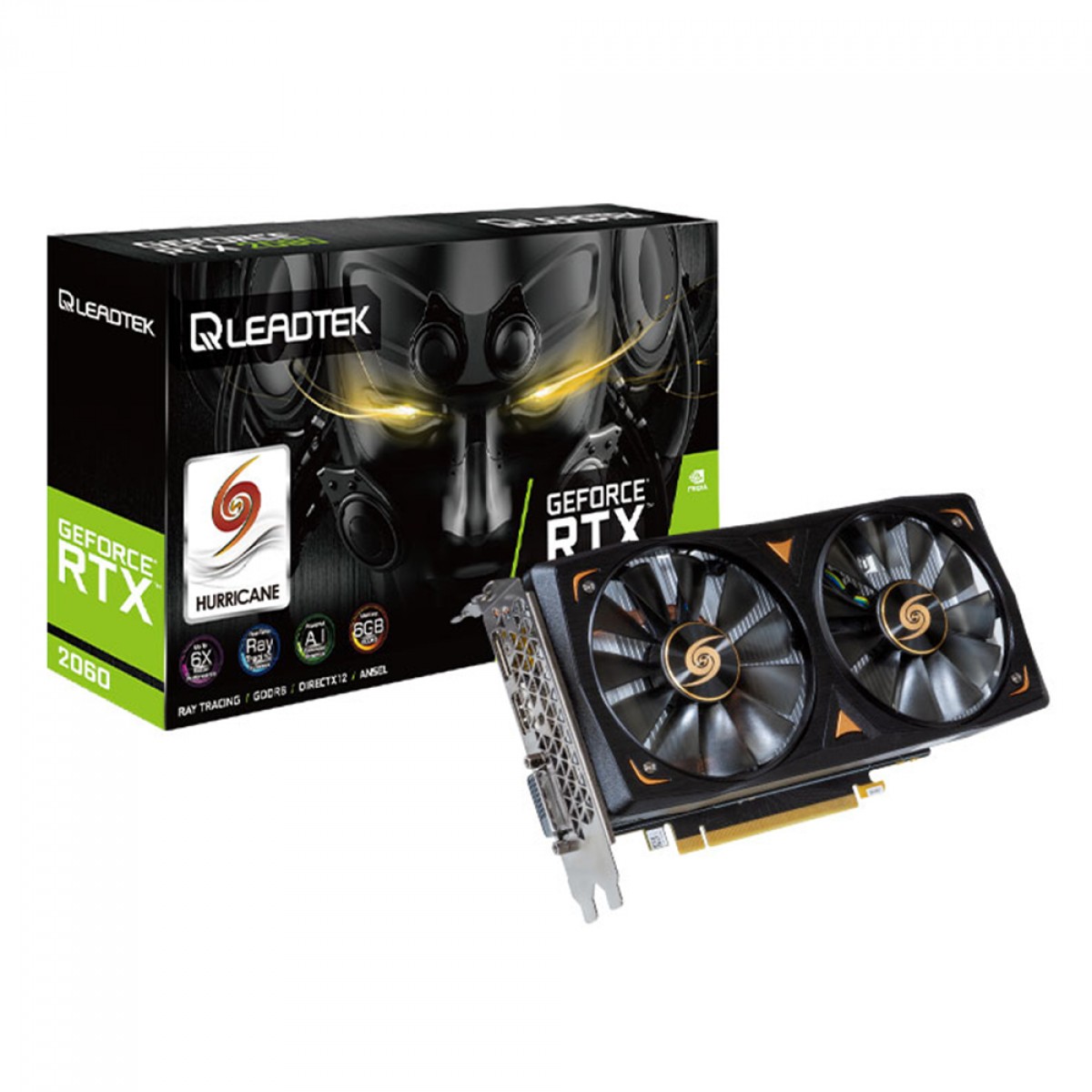 Placa de Vídeo Leadtek WinFast RTX 2060 Hurricane 6GB GDDR6 256bit