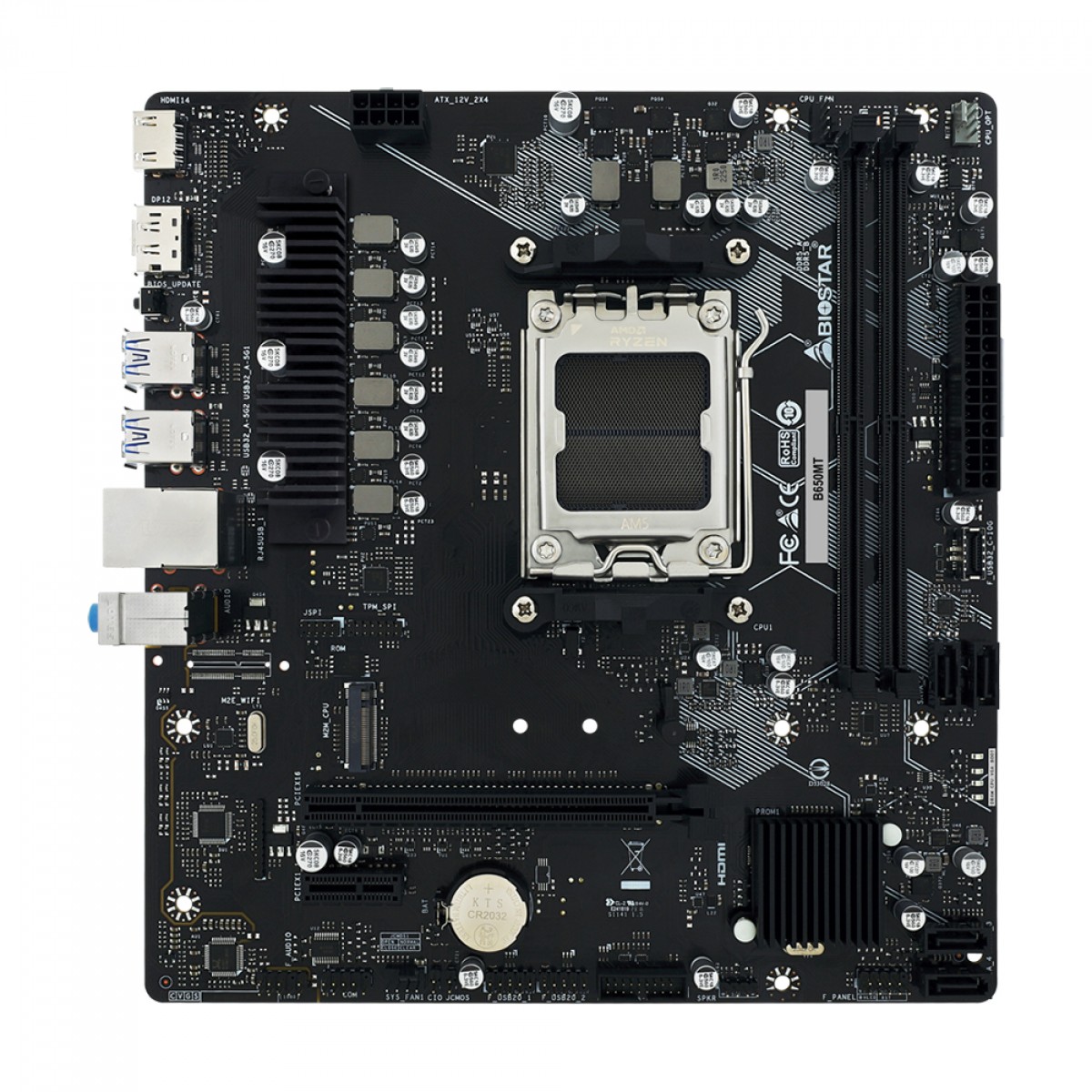 Placa Mãe Biostar B650MT Chipset B650 AMD AM5 MATX DDR5