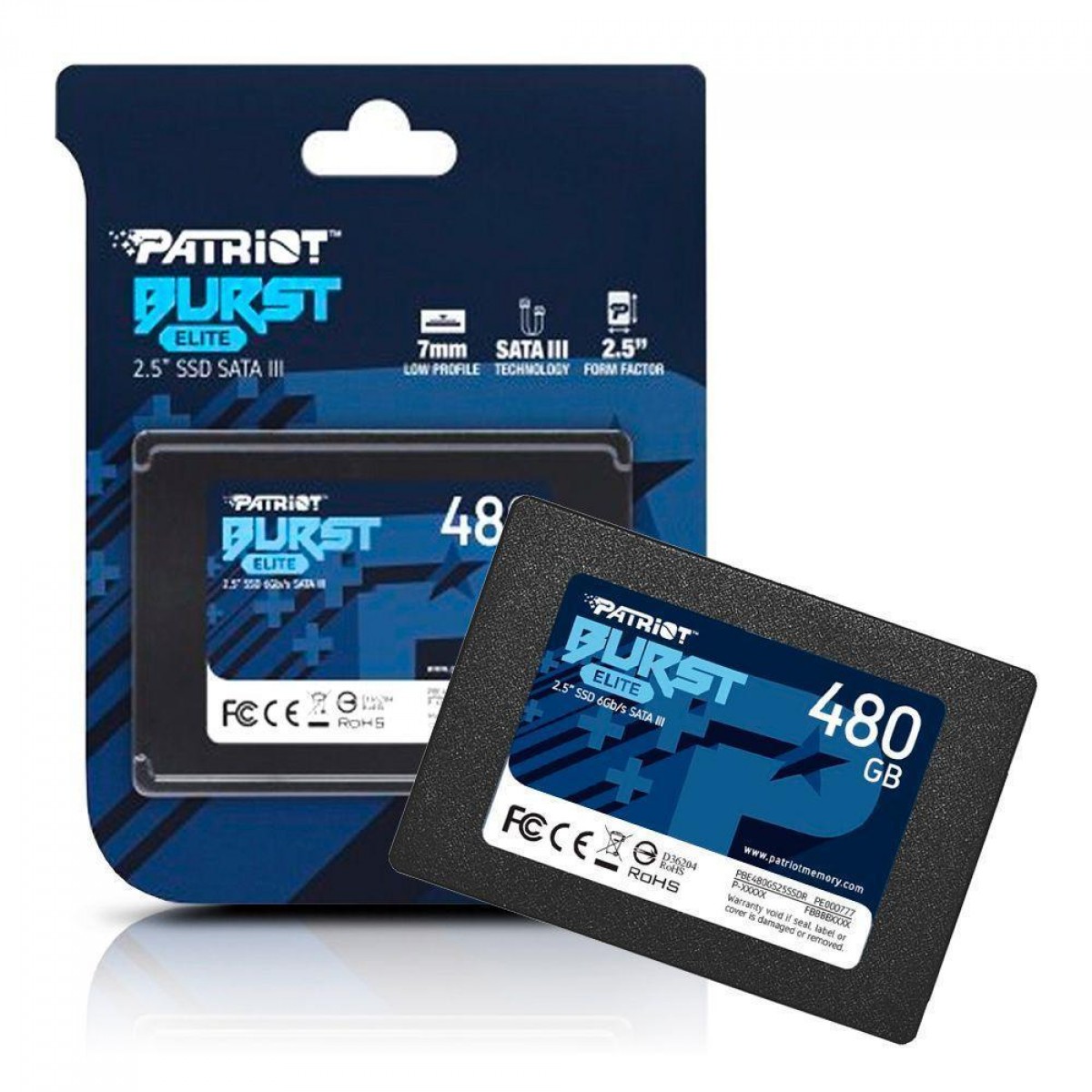 SSD Patriot Burst Elite 480GB Sata III Leitura 450MB s e Gravação