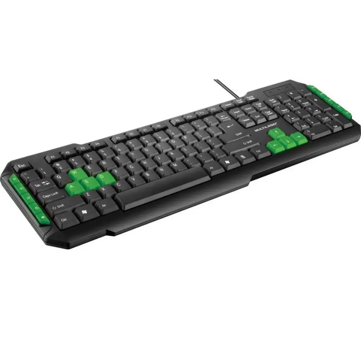 Teclado Gamer Multimidia Multilaser Tc Usb Preto E Verde