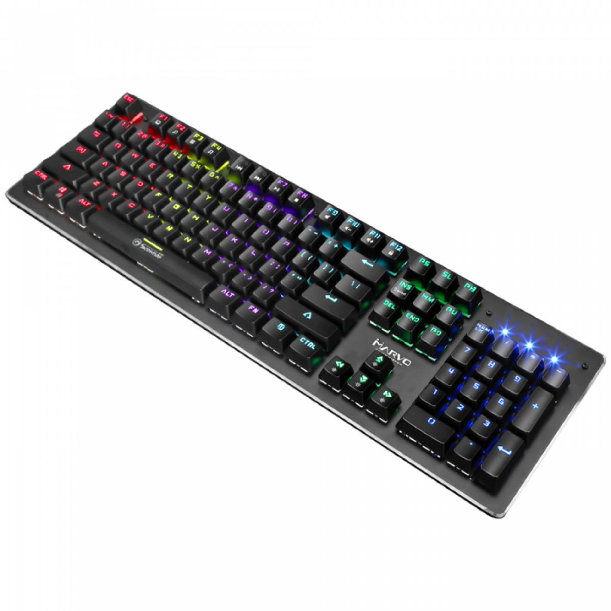 Teclado Mec Nico Gamer Marvo Scorpion Kg Usb Switch Azul Led