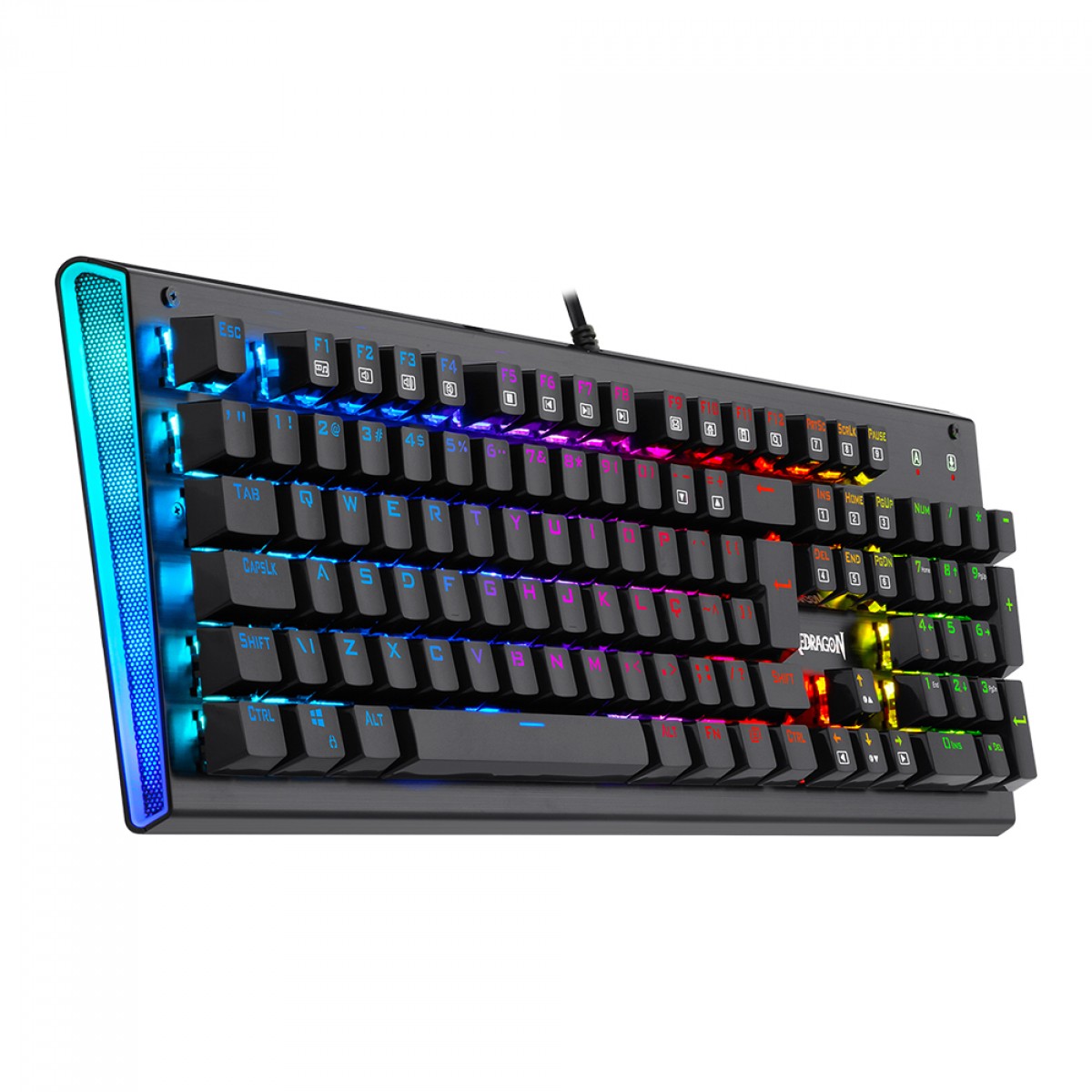 Teclado Mec Nico Gamer Redragon Dark Aryaman V Rgb Switch Blue