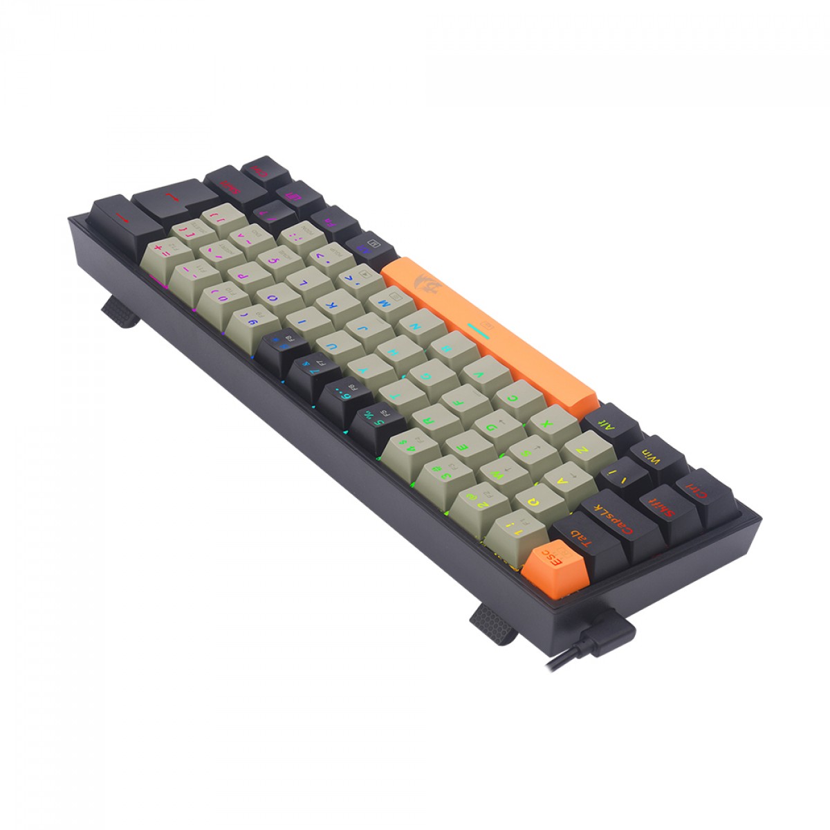 Teclado Mec Nico Gamer Redragon Fizz Rgb Switch Brown Abnt