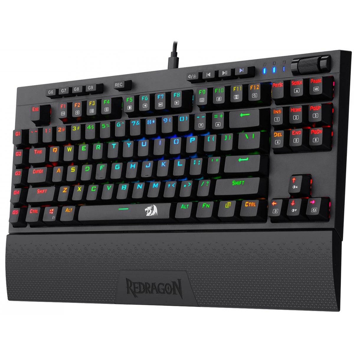 Teclado Mecânico Gamer Redragon K588 RGB Outemu Blue Terabyte