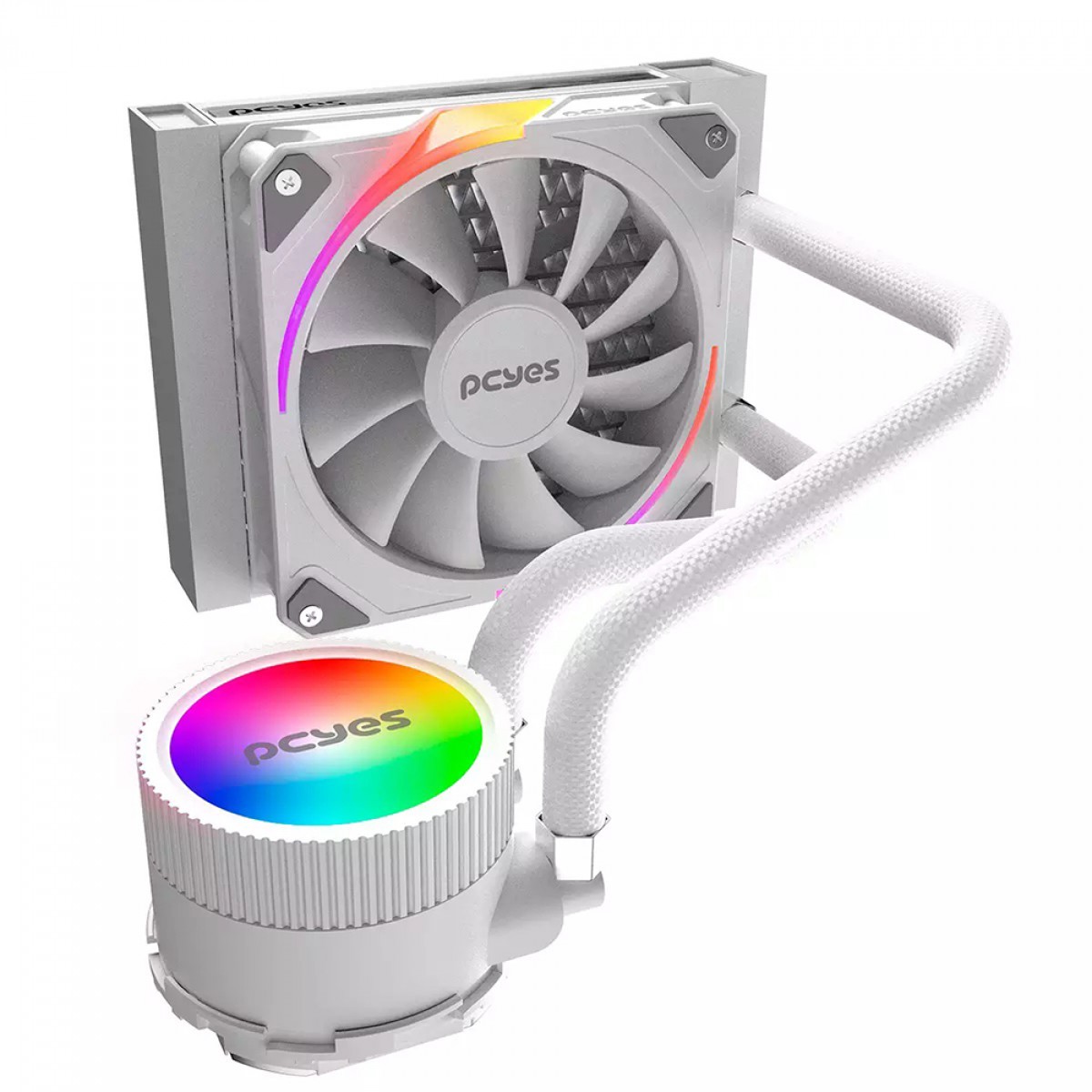 Water Cooler Pcyes Sangue Frio Argb White Ghost Mm Intel Amd