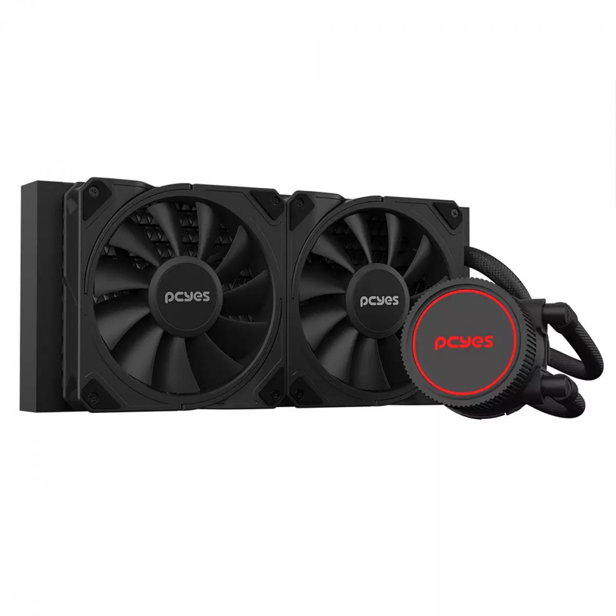 Water Cooler Pcyes Sangue Frio Black Vulcan Mm Intel Amd Preto