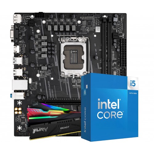 Kit Upgrade Intel Core i5 14400F Placa Mãe Chipset H610 Memória DDR4 8GB