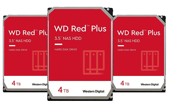 HDD WD Red Plus WD40EFPX 4TB, SATA III, 256MB, CMR, Nuovo In PROMO