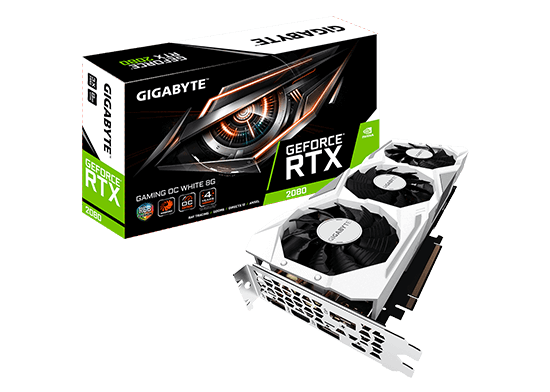 Placa De Vídeo Gigabyte Geforce RTX 2080 Gaming OC White, 8GB