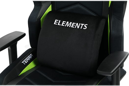 CADEIRA GAMER ELEMENTS MAGNA TERRA, RECLINÁVEL, BLACK-GREEN