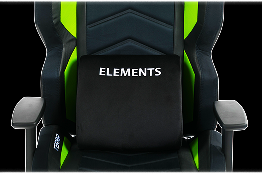 CADEIRA GAMER ELEMENTS MAGNA TERRA, RECLINÁVEL, BLACK-GREEN