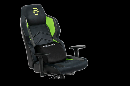 CADEIRA GAMER ELEMENTS MAGNA TERRA, RECLINÁVEL, BLACK-GREEN