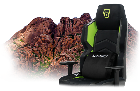CADEIRA GAMER ELEMENTS MAGNA TERRA, RECLINÁVEL, BLACK-GREEN