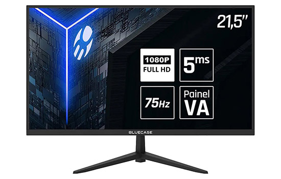 Monitor Gamer Bluecase, 21,5 Pol, Full HD, 75Hz, VA, HDMI/VGA, BM22FFH1GW