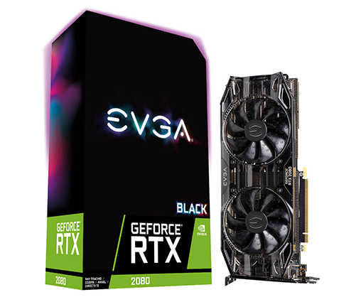 Placa de Vídeo EVGA NVIDIA Geforce RTX 2080 Black Edition