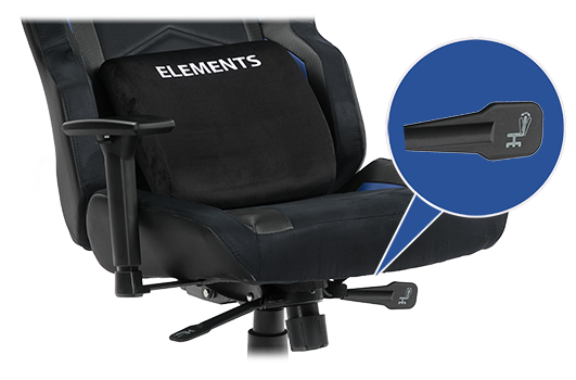 CADEIRA GAMER ELEMENTS MAGNA ACQUA, RECLINÁVEL, BLACK-BLUE