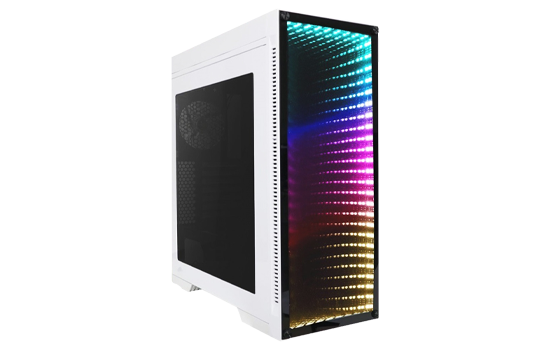 Olha que top que ficou o novo Gabinete Gamer Gamemax Infinit M908-TR RGB,  Mid Tower, 1 fan, vidro temperado, espelho infinito com iluminação Led  Rainbow.🤩😃, By MGinfo Informatica e Acessórios