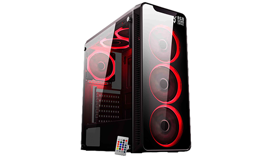 Gabinete Gamer K-Mex Infinity Streamer III CG-A2G8 - RGB ATX 3 FANs Preto -  Gabinete Gamer - Magazine Luiza