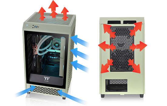 GABINETE THERMALTAKE TOWER 100 SNOW