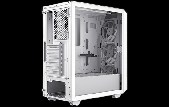 Gabinete Gamer Gamemax Revolt 3606, RGB, Mid Tower, Vidro Temperado,  White/Black, Sem Fonte, Com 3 Fans