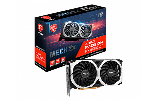 Placa de Vídeo MSI AMD Radeon, RX 6600 XT MECH 2X, OC, 8GB, GDDR6, FSR, Ray  Tracing