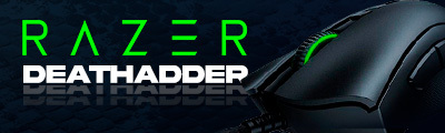 Os mouses gamer Razer Deathadder têm ergonomia de ponta perfeita para a gameplay.