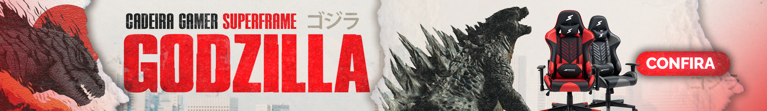 Cadeiras Gamer Godzilla | Qualidade monstruosa para sua gameplay. Clica!