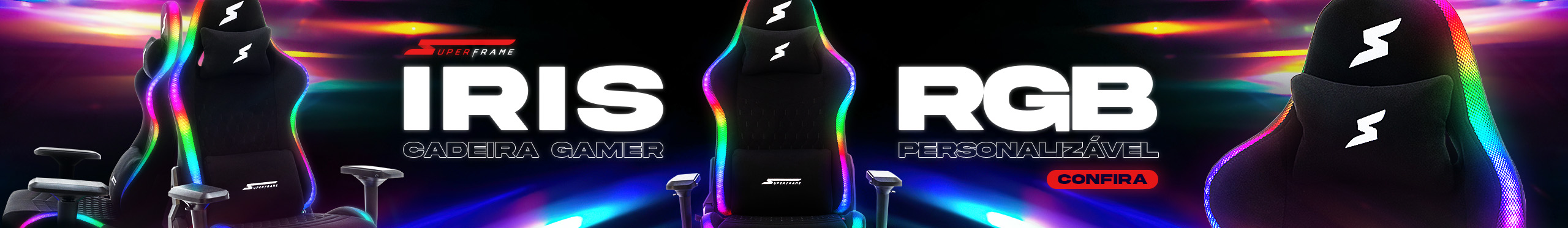 Cadeira Gamer SuperFrame Iris | Mais brilho para a gameplay. Veja mais!
