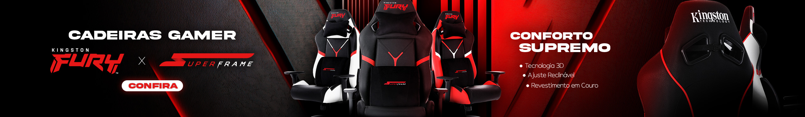 Cadeiras Gamer SuperFrame Kingston Fury | O conforto supremo. Clica!