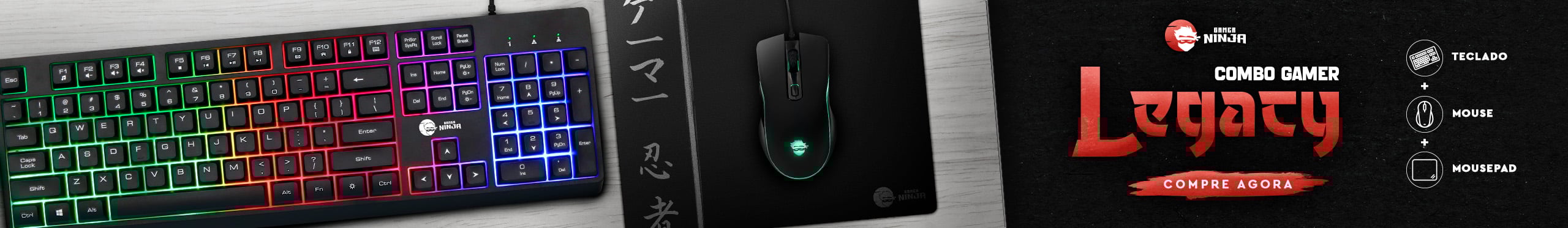 Combo Gamer Ninja Legacy | Imersão total no game. Confira!