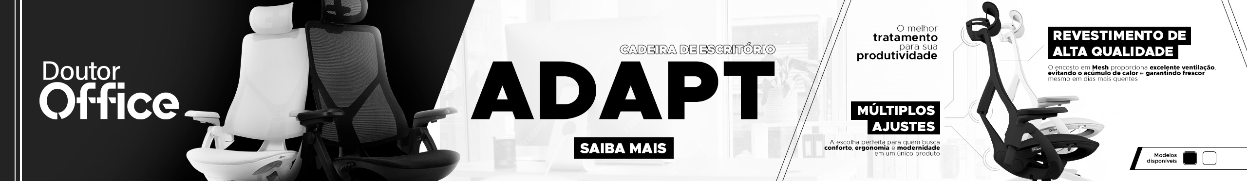 Cadeiras Dr. Office Adapt | Conforto, ergonomia e modernidade. Vem ver!