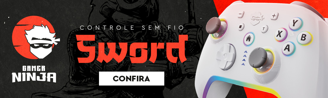 Controle Gamer Ninja Sword | Maior precisão no Game. Conheça já!