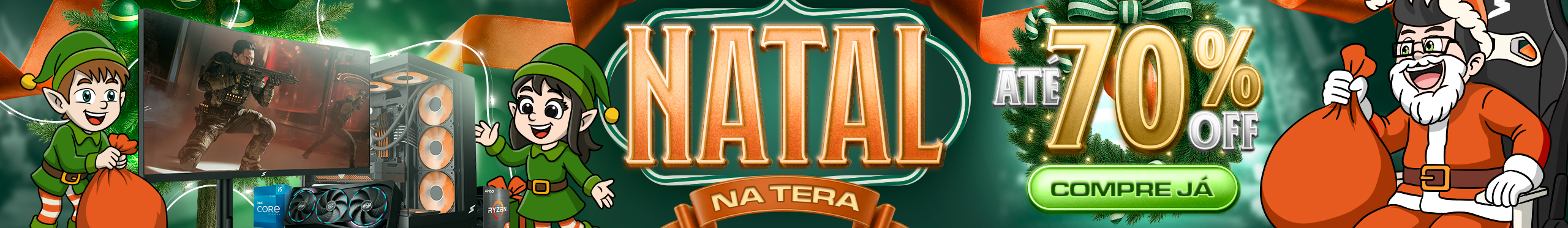 HO! HO! HO! Natal gamer é aqui. Aproveite até 70% OFF!