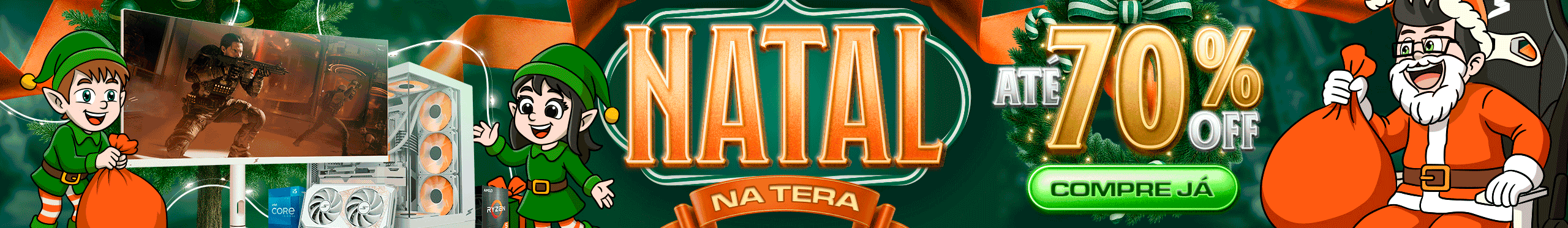 HO! HO! HO! Natal gamer é aqui. Aproveite até 70% OFF!