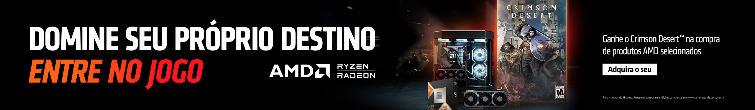 Bundle | Receba Crimson Desert na compra de um AMD Ryzen participante.