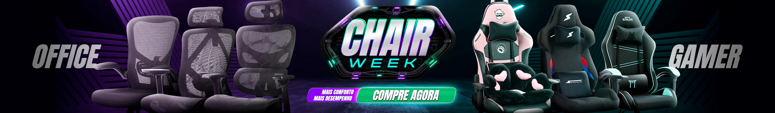 Chair Week | Ofertas absurdas em Cadeiras Gamer. Saiba mais!