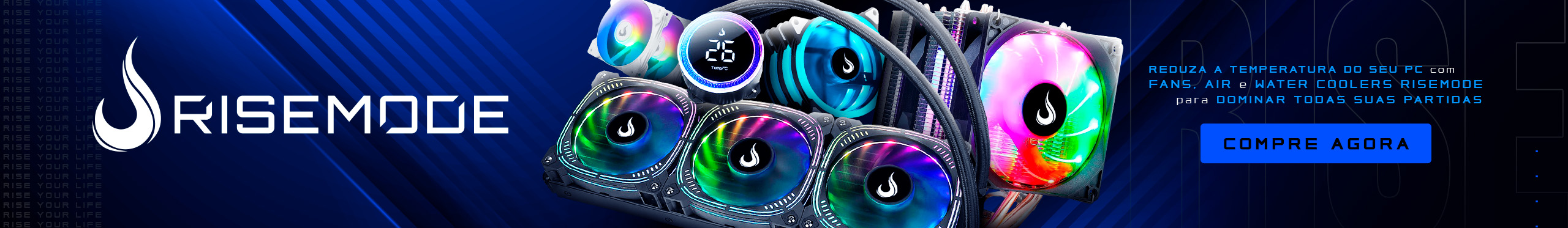 Fans, Air e Water Coolers RISE MODE | Resfriamento Absurdo. Clica!
