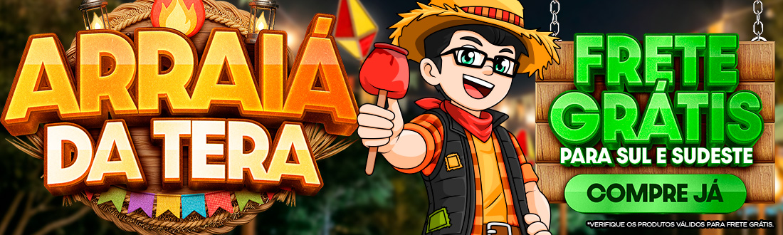 Chegou o Arraiá da Tera, sô. Ofertas de até 75% em produtos selecionados. Confira!