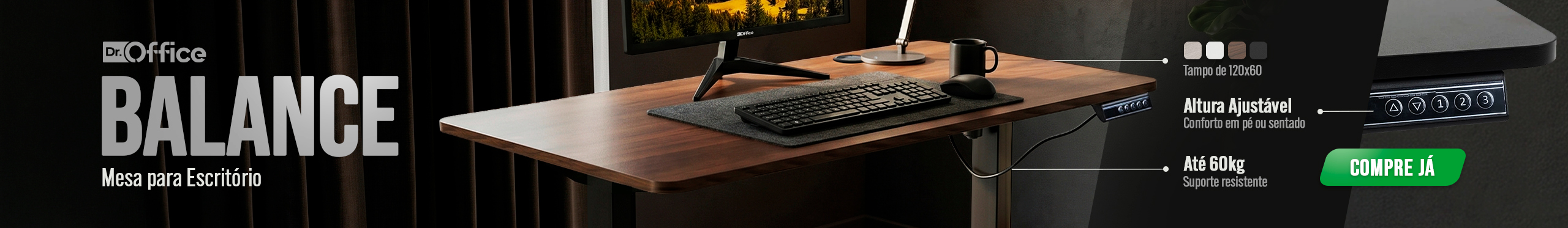 Mesa Dr. Office BALANCE | Seu ambiente organizado. Clica!