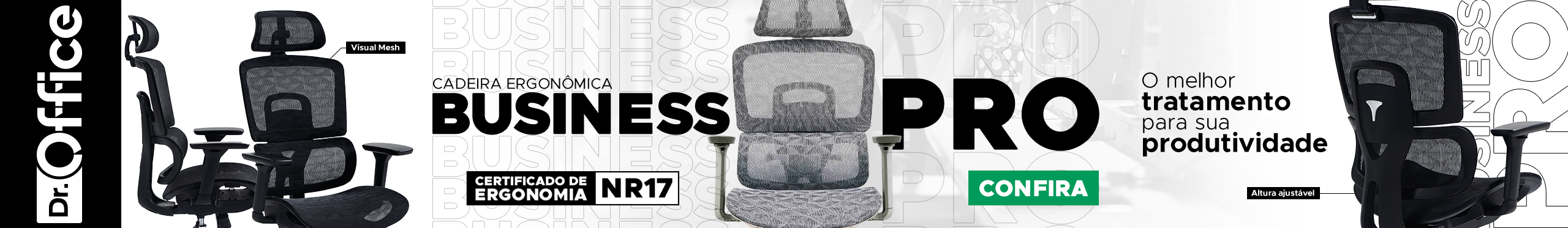 Cadeiras Dr. Office Business Pro | Melhore sua produtividade. Vem ver!