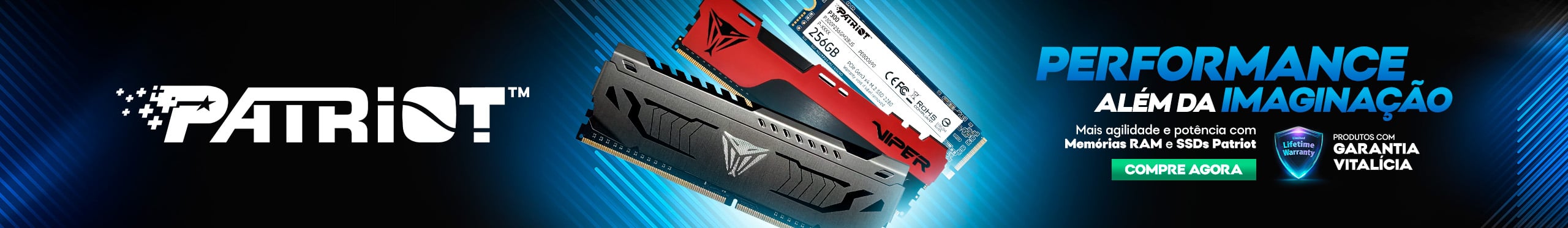 Patriot | Performance além da imaginação com memórias e SSDs.