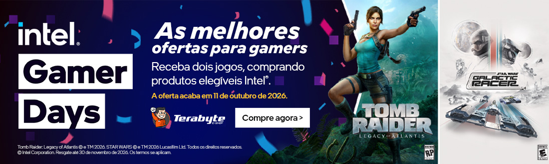 Bundle INTEL | Receba Tomb Raider e Star Wars na compra de produtos participantes.
