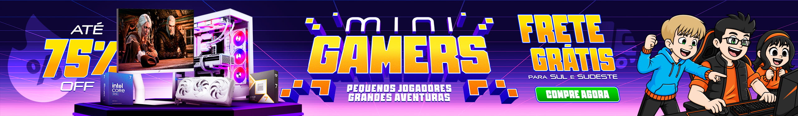 Semana das Crianças | Ofertas divertidíssimas de até 75% Off. Aproveite!