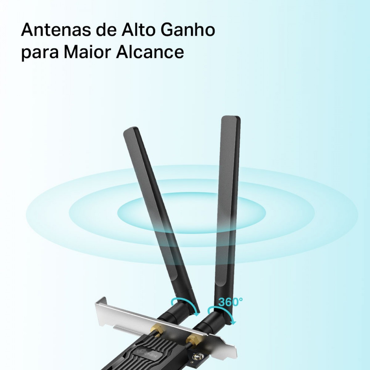 Adaptador TP-Link PCi-Express Wi-Fi 6 AX1800, Dual Band, 2.4/5Ghz, Bluetooth 5.2, Archer TX20E