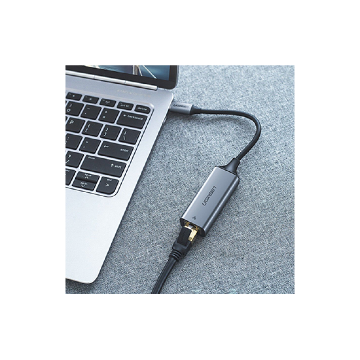 Adaptador Ugreen, USB-C Para Ethernet, Cinza, CM199, 50737
