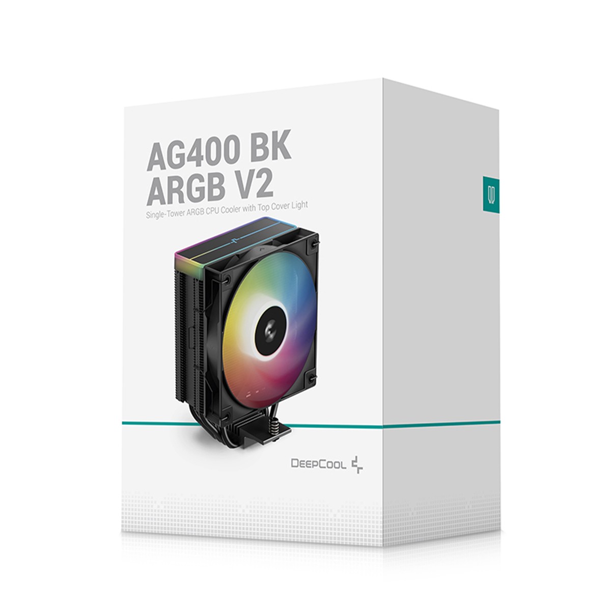 Air Cooler para Processador DeepCool AG400 BK ARGB V2, 120mm, Intel-AMD, Preto, R-AG400-BKAMMN-GJD